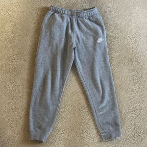 Grey Nike sweatpants